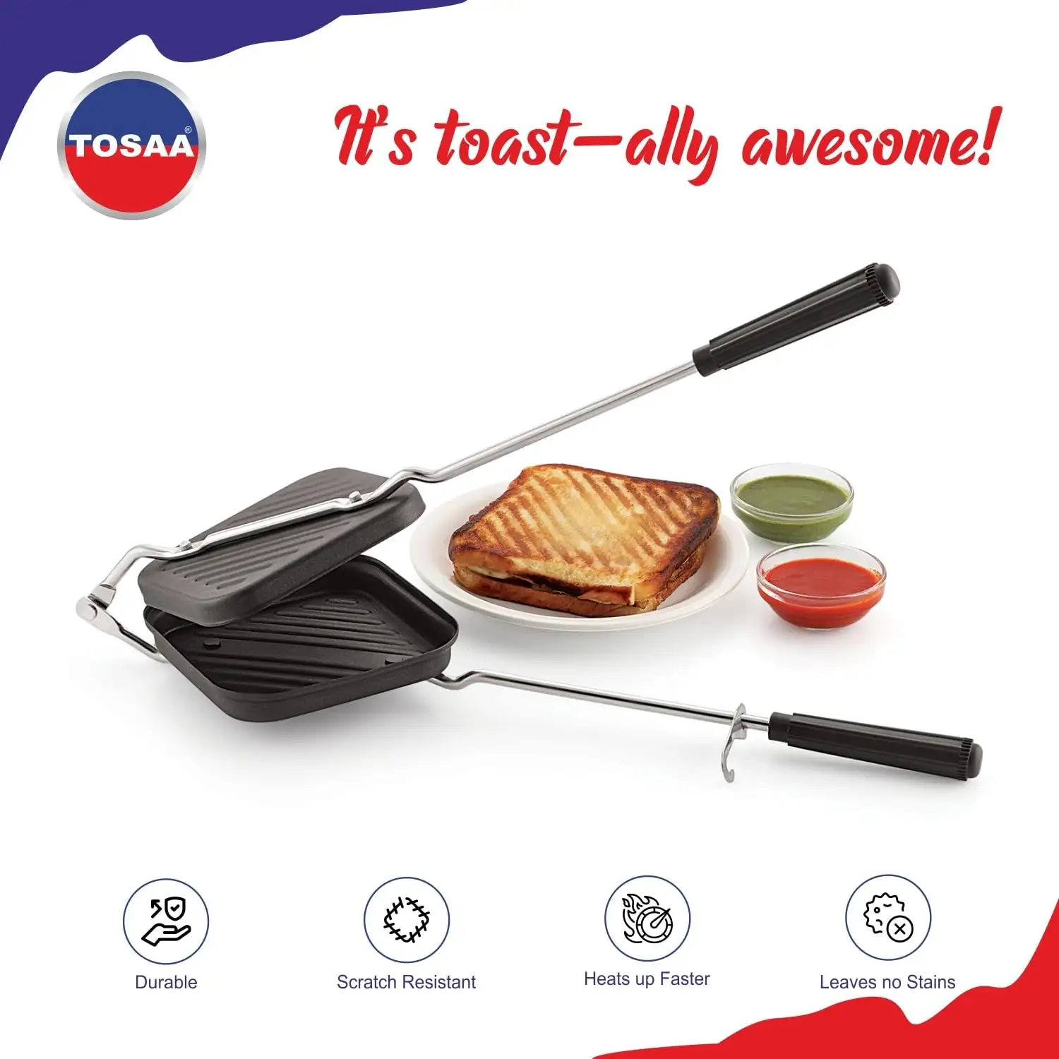 Image for TosaaNon-StickSandwichToaster