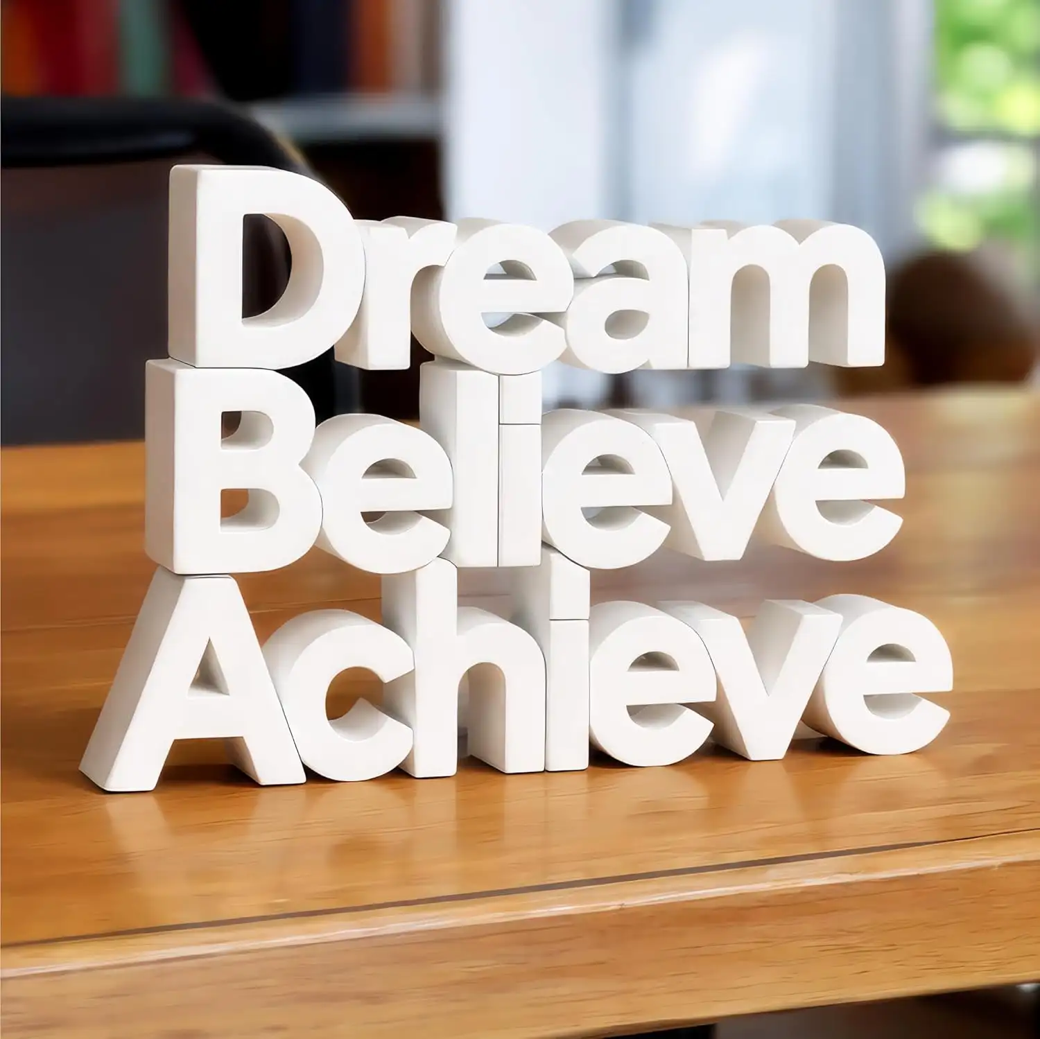Image for MadMastersDreamBelieveAchieveMotivationalDeskDecor