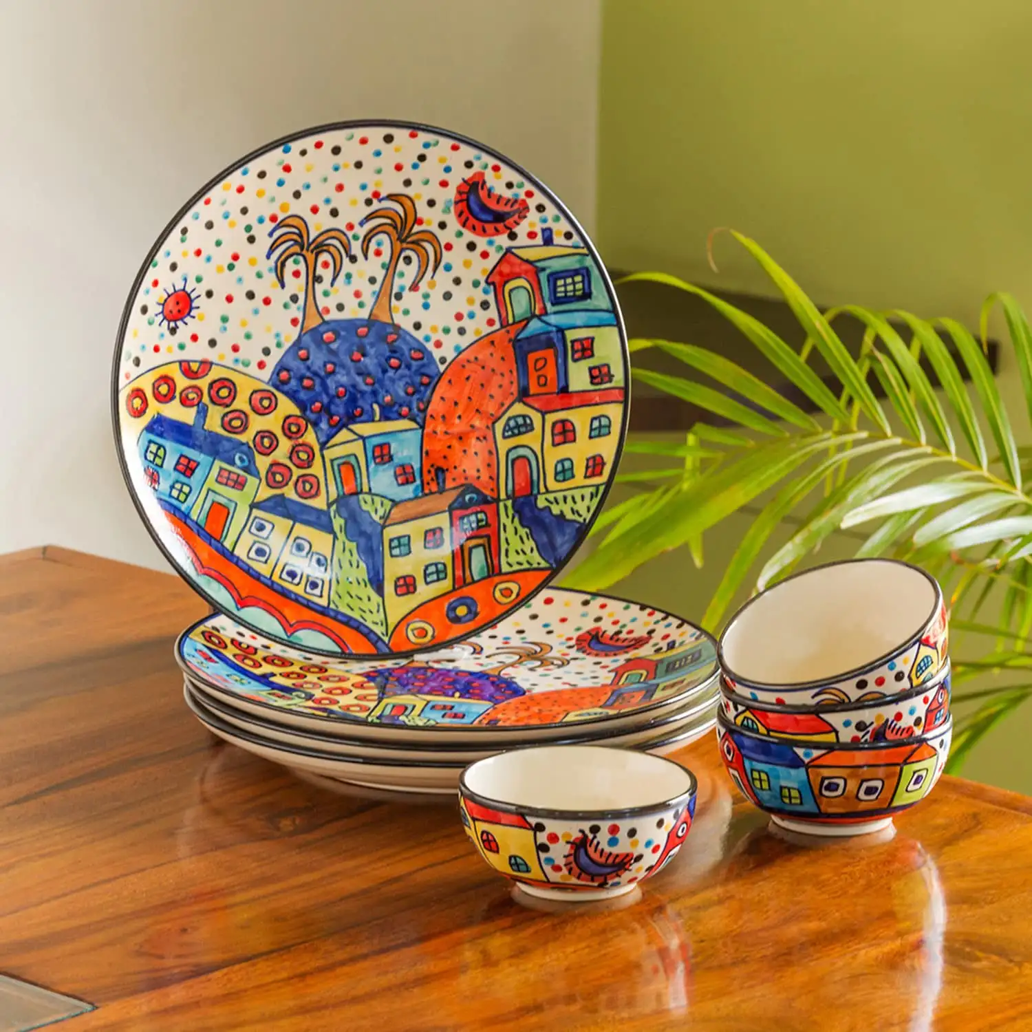 Image for ExclusiveLane'HutDining'CeramicDinnerSet