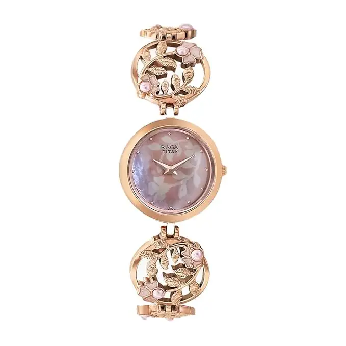 Image for TitanRagaAuroraAnalogBeigeDialWomen'sWatch