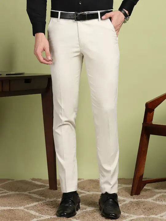 Image for EncorebyINVICTUS-MenMid-RiseFormalTrousers