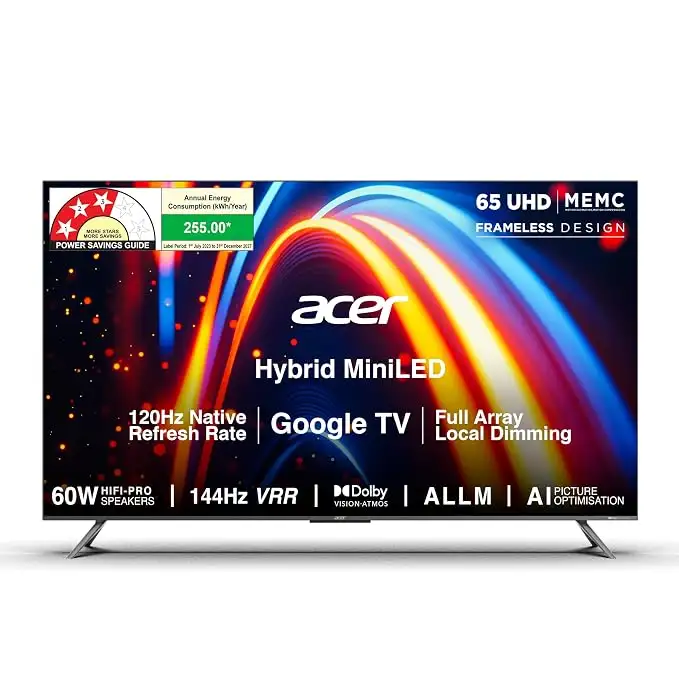 Image for Acer164cm(65inches)MSeries4KUltraHDSmartQLEDMiniLEDGoogleTV
