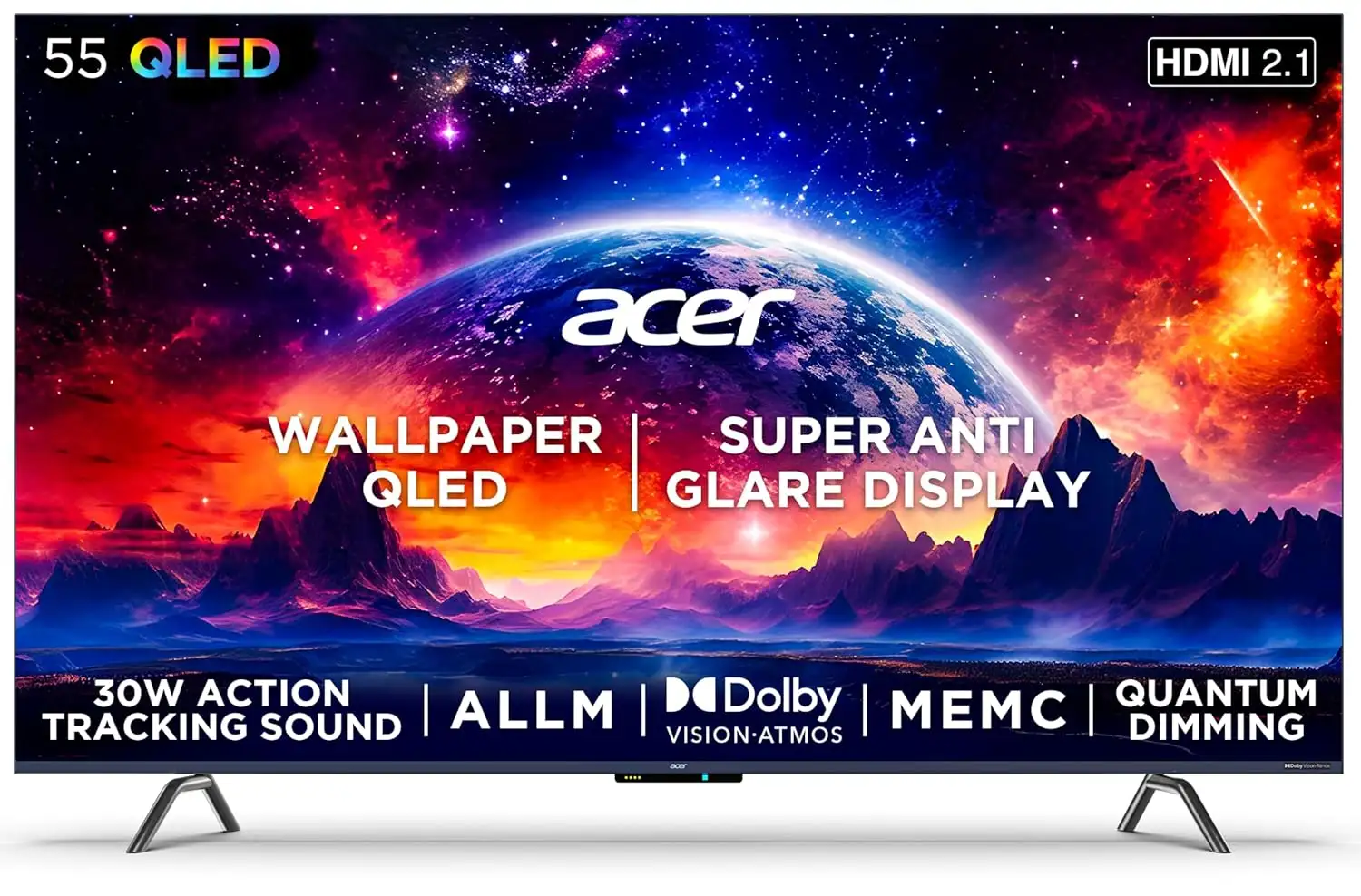 Image for Acer139cm(55inches)WSeries4KUltraHDQLEDSmartAndroidTVAR55AR2851QD