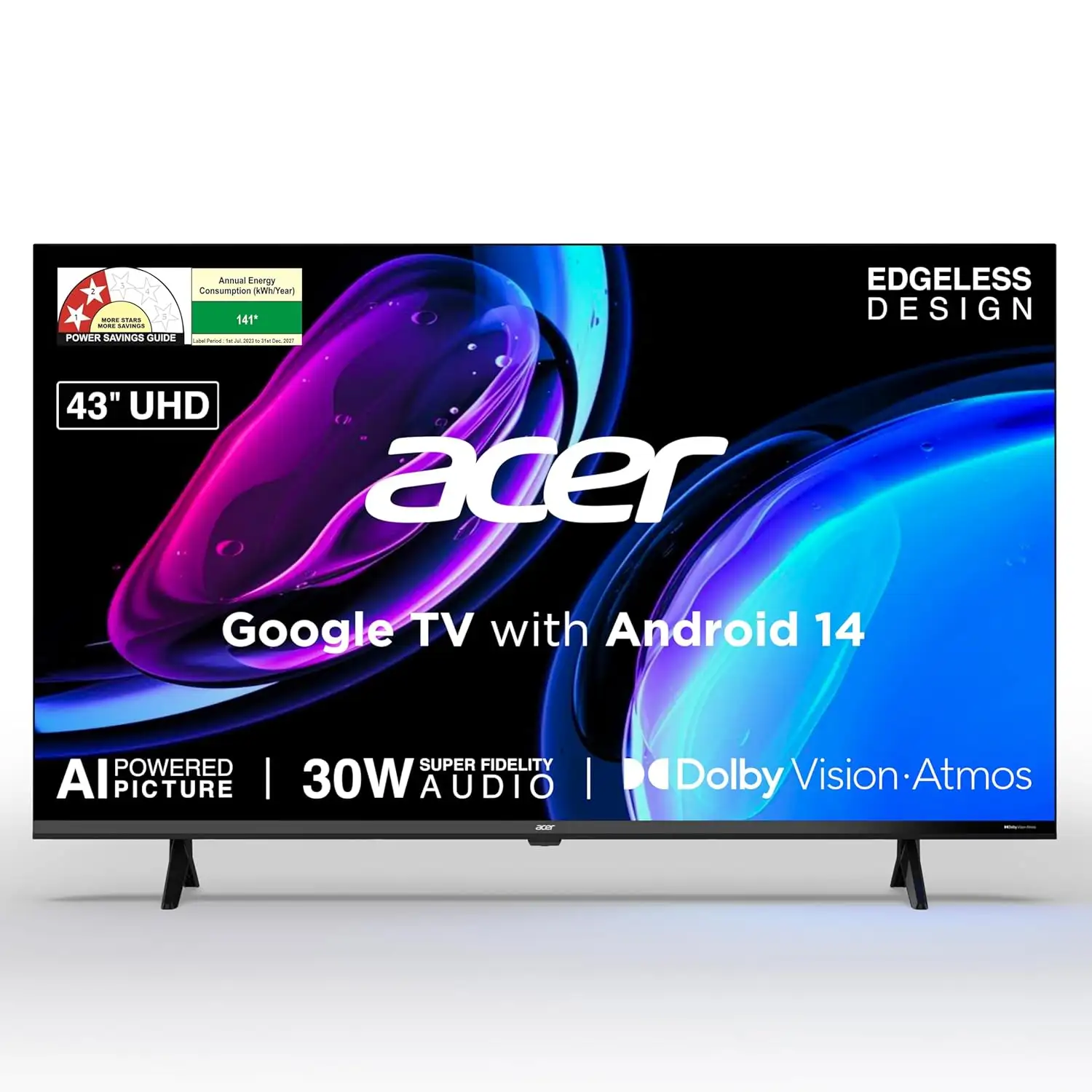 Image for Acer108cm(43inches)UltraISeries4KUltraHDSmartLEDGoogleTV