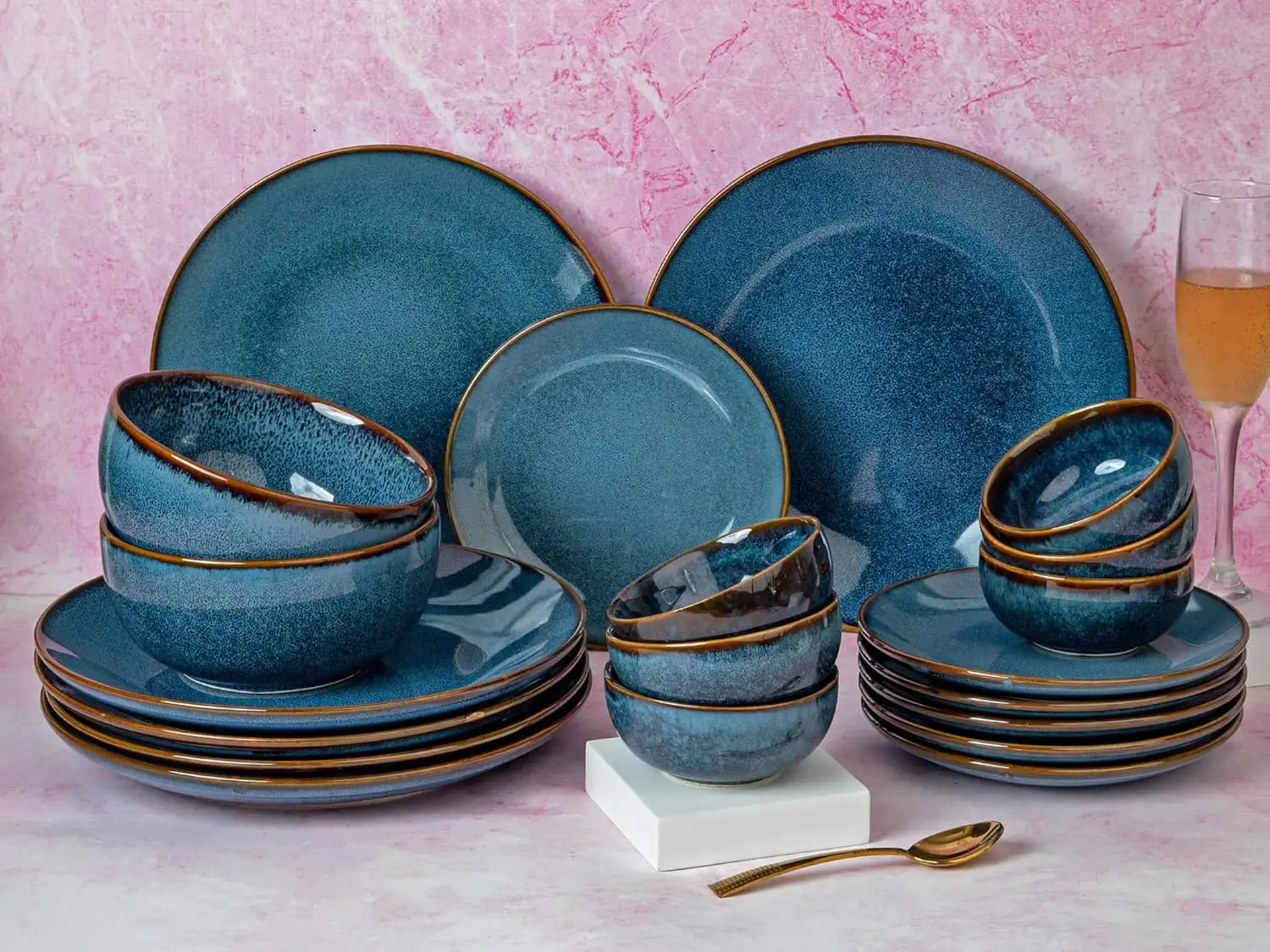 Image for ReactiveGlazeCeramicDinnerSet%2C20Pieces