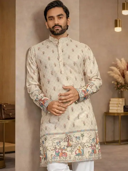 Image for CELLUX-MenEthnicMotifsPrintedKurta
