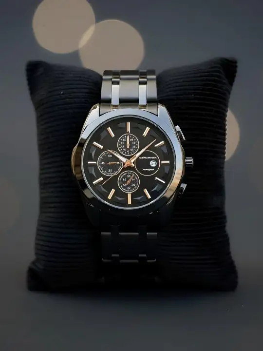 Image for Americanviber-MenDial%26amp%3BBraceletStyleAnalogueChronographWatch