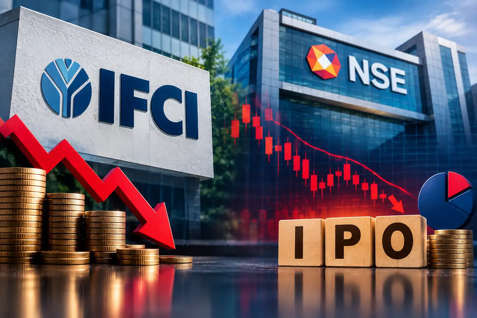 IFCI shares fall 4% on reports of lower price band for NSE IPO