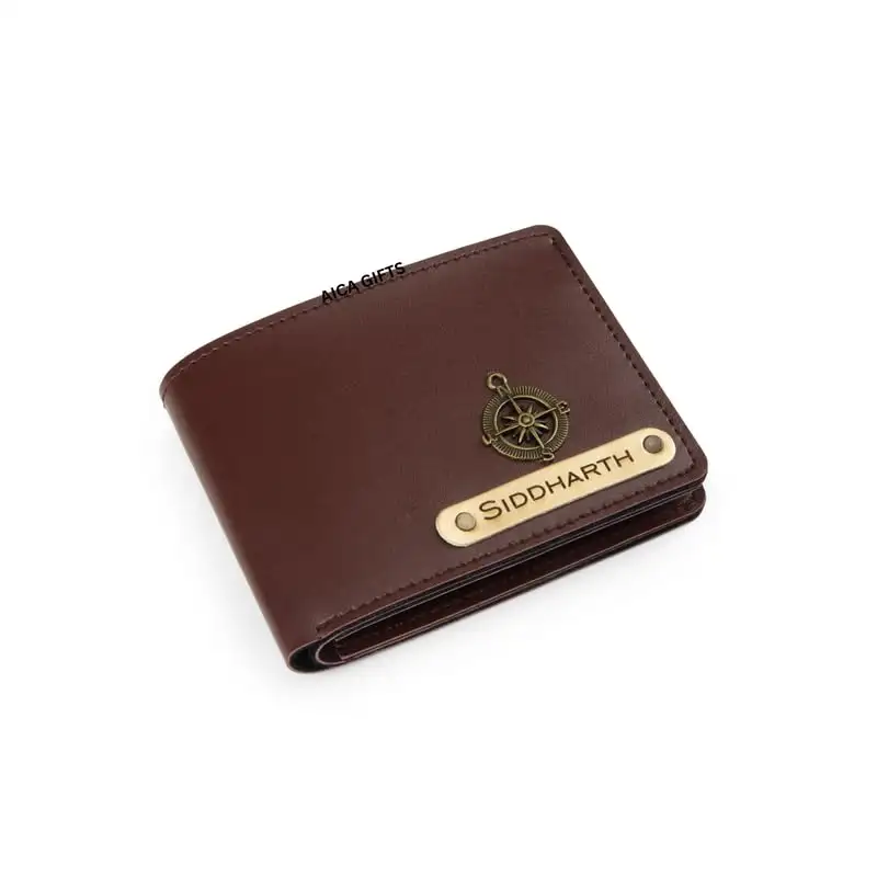 Image for AICAPersonalisedGiftforManCustomName%26amp%3BCharmLeatherWalletforMen