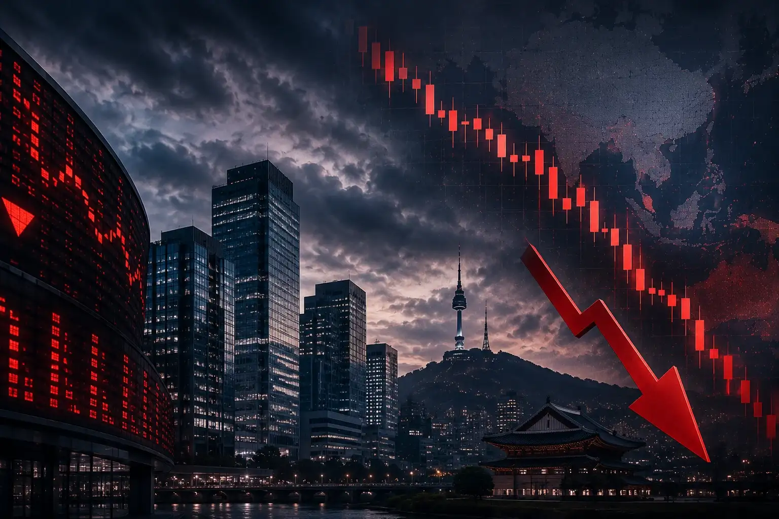 Global Market: South Korean stocks fall over 1% as Middle East tensions weigh on risk sentiment