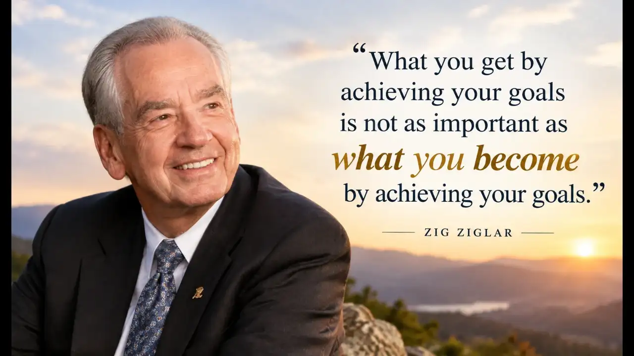 Zig Example Inspiring Life lesson on growth beyond achieving goals: Quote of the ...
