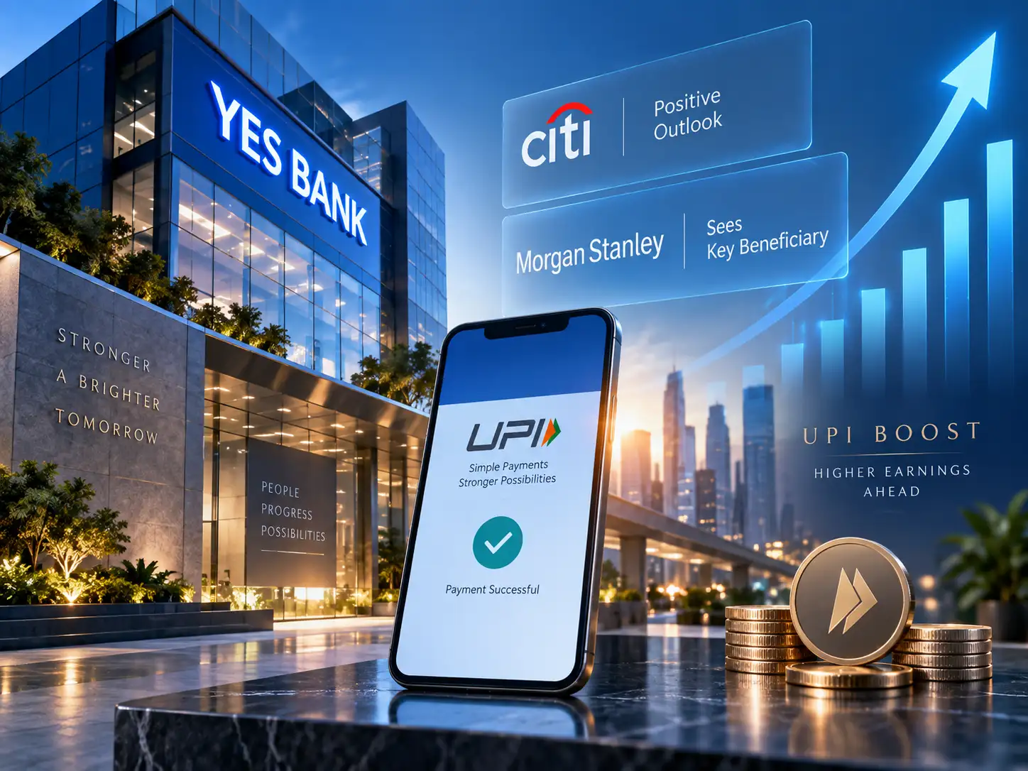 Yes Bank shares jump 4% as Citi, Morgan Stanley see lender as key beneficiary of new UPI charges. Earnings boost ahead?