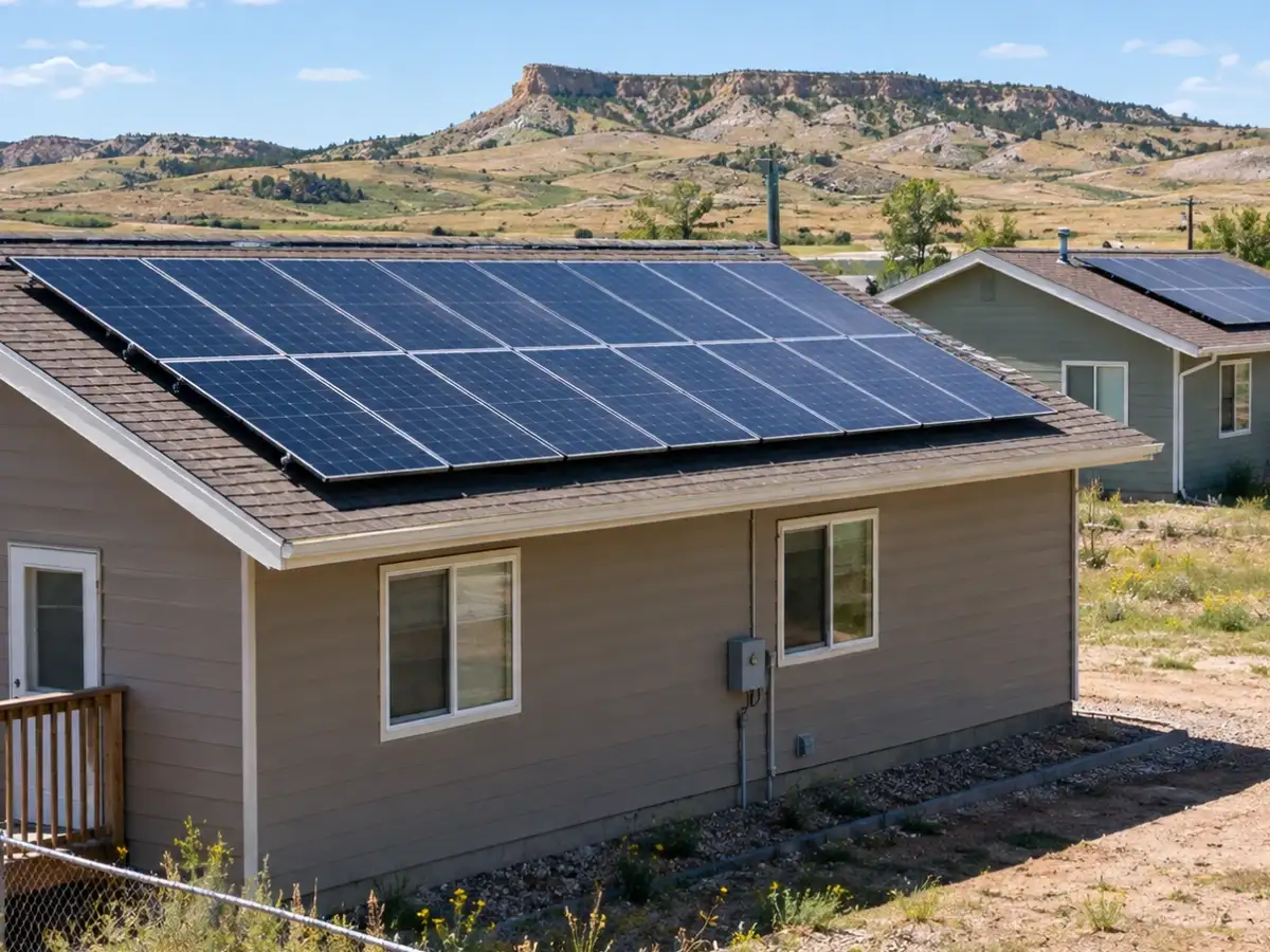 10 low-income Rosebud Sioux families got solar panels on their homes; the systems cut their tribal housing authority's electric bill by $8,122 in one year 