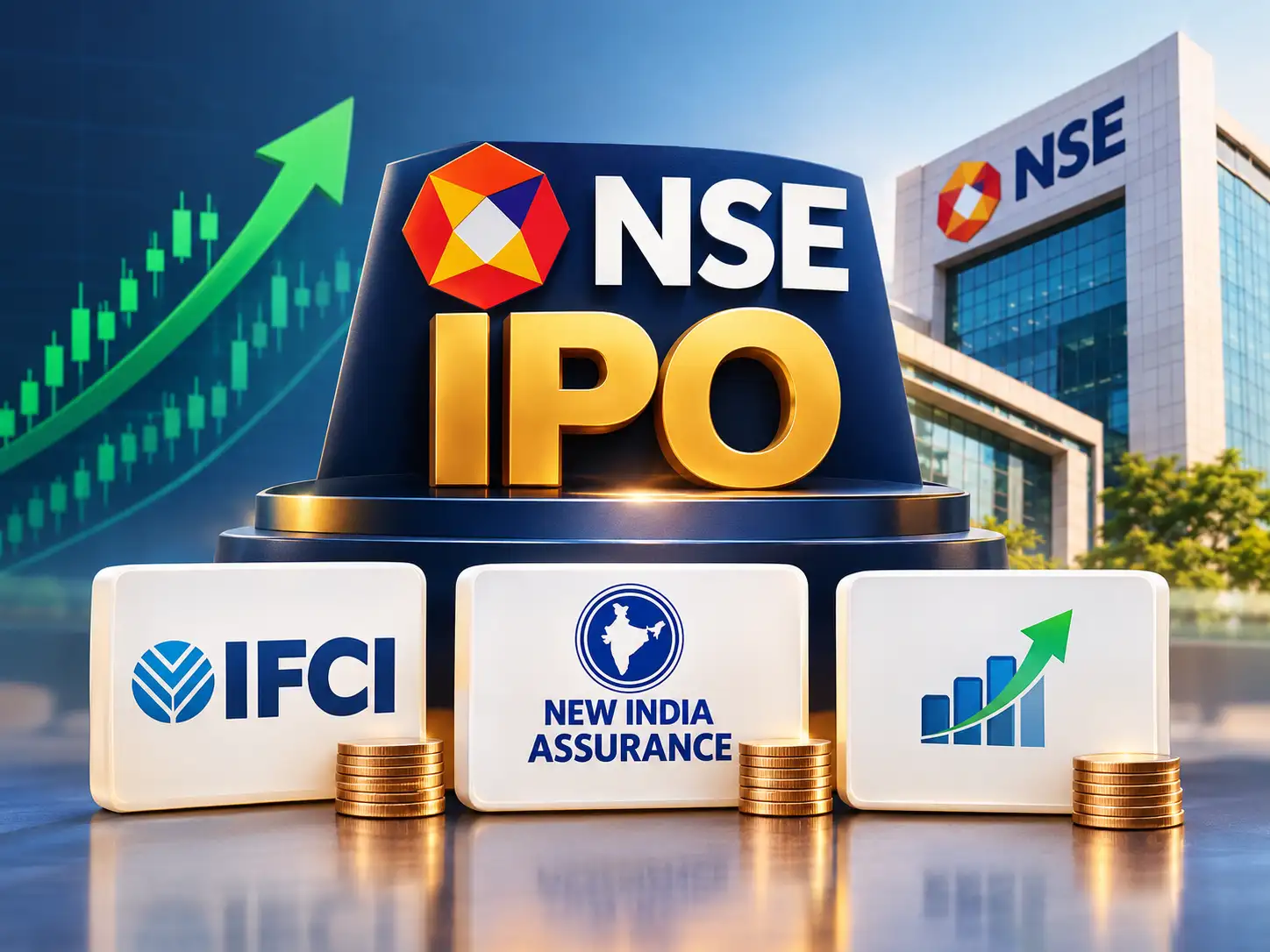 NSE IPO: IFCI, New India Assurance, other stocks rally up to 9% as Rs 22,569 crore IPO opens. How much exposure do they have?