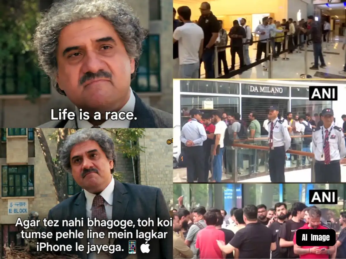 'Life is a race': iPhone 18 sale sparks hilarious meme fest, from 3 Idiots to Baghban, as long queues form outside Apple stores across India 