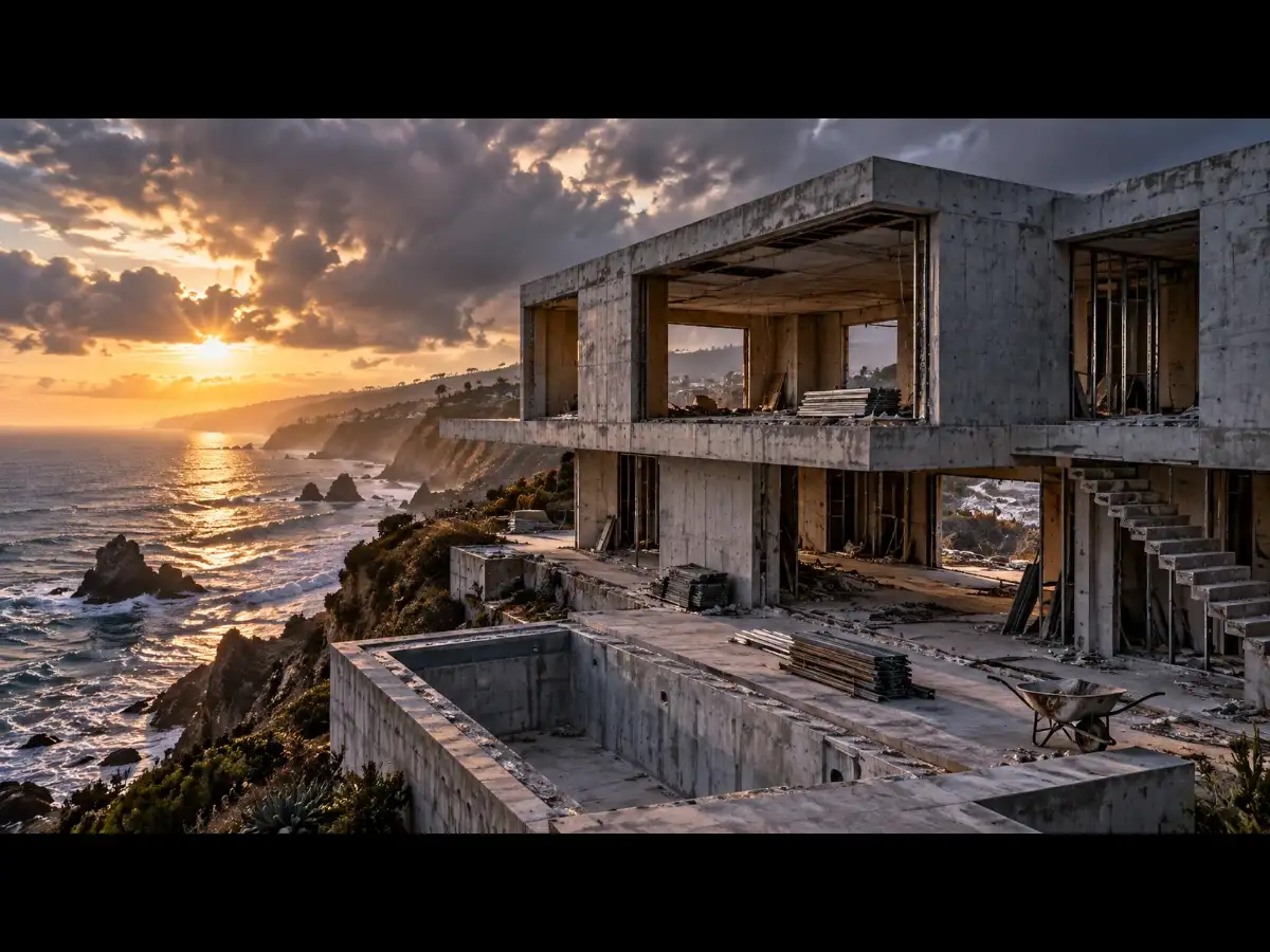 Kanye West bought a Tadao Ando-designed Malibu mansion for $57.3 million; after stripping out its windows and interiors, he sold it for $21 million, and an $8.5 million restoration followed 