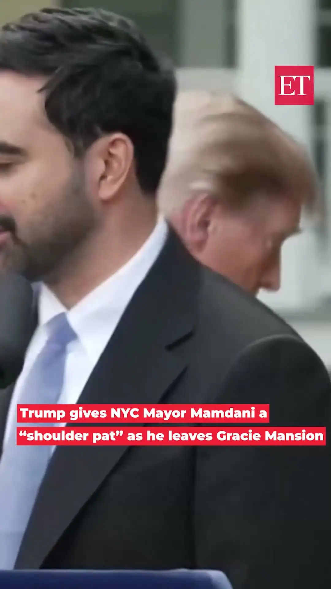 Trump gives NYC Mayor Mamdani a “shoulder pat” as he leaves Gracie Mansion 