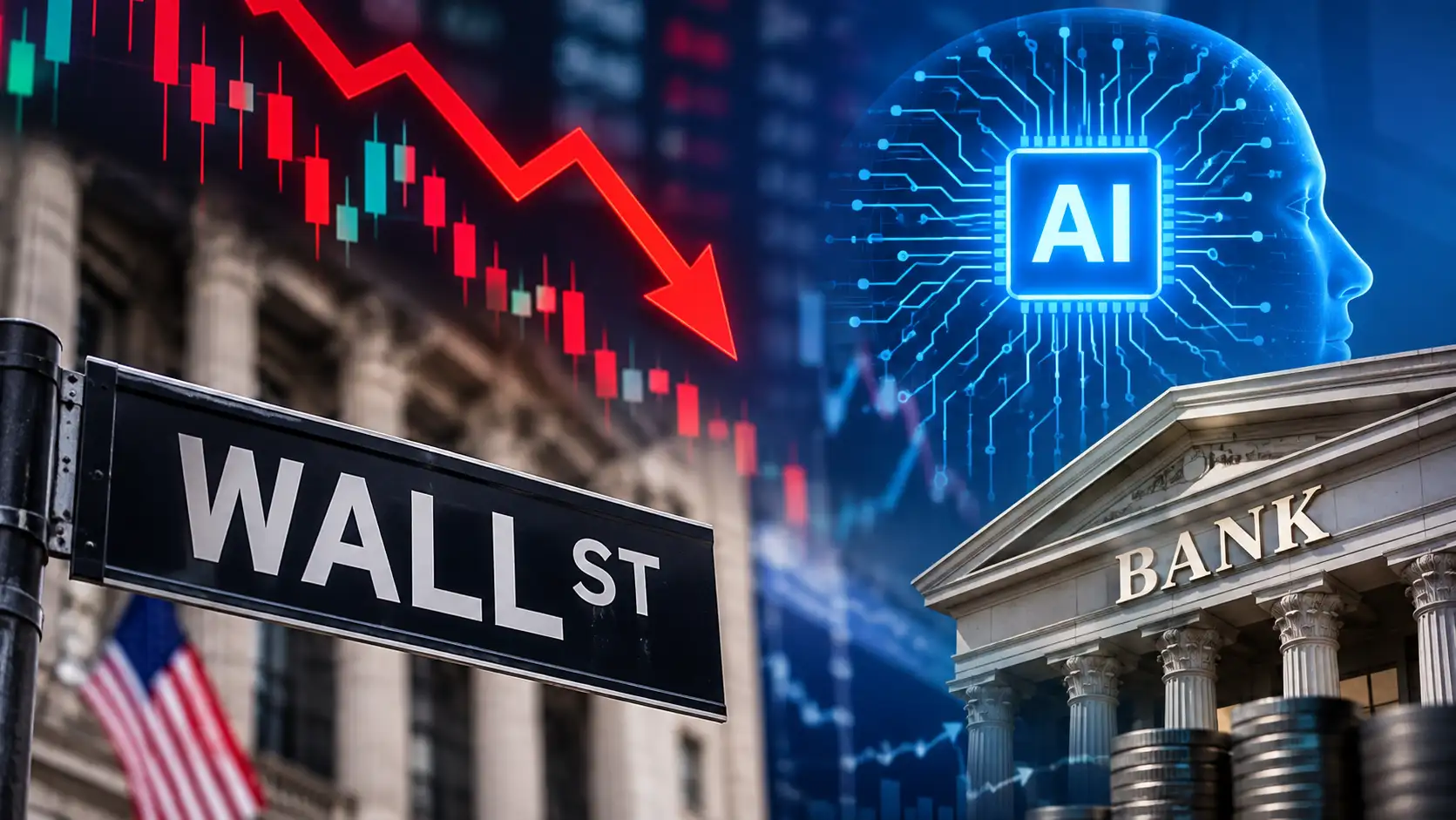 US Market: Financial stocks slide as AI disruption, bond curve weigh on banks