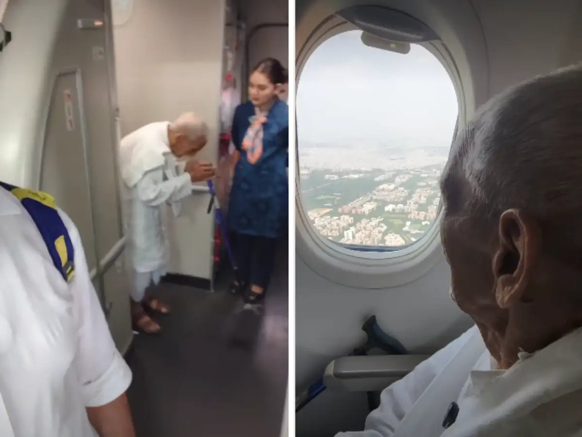 Man quits job to travel across the world with 80 year old father; Video of their emotional journey wins hearts online 