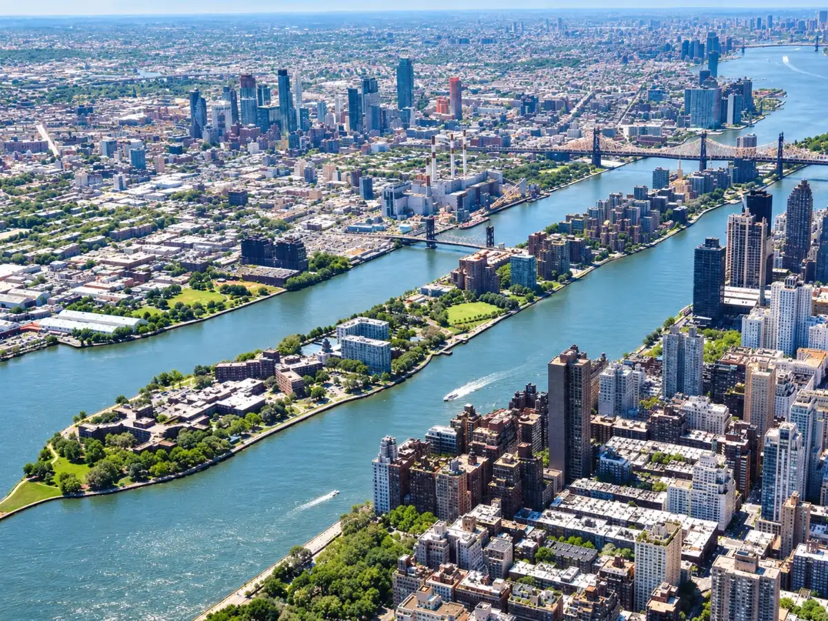 Since 1975, Roosevelt Island has used a pneumatic waste system: Residents drop trash into chutes, and it is sucked through tubes at 60 to 70 mph to one collection point 
