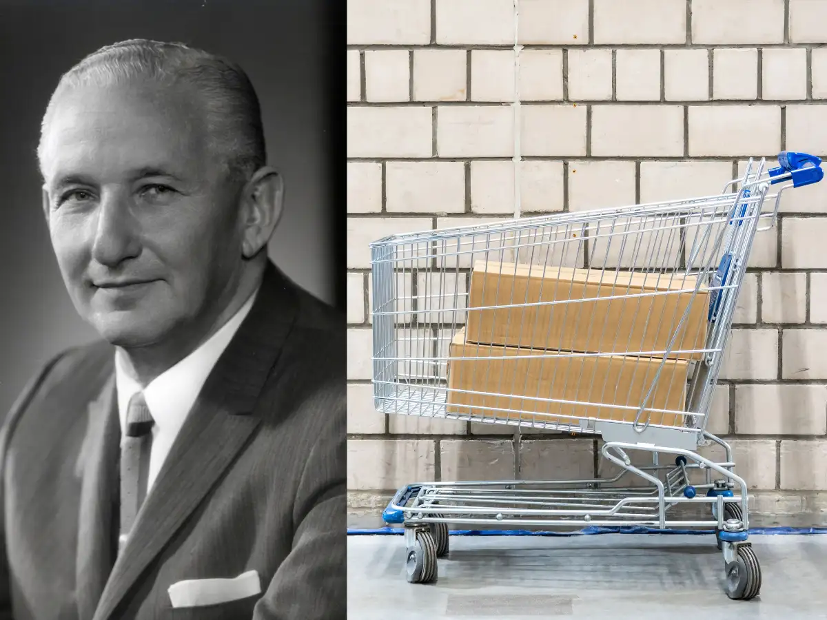 In 1937, Oklahoma grocer Sylvan Goldman introduced the first shopping cart after noticing customers bought only what they could carry; it changed supermarket shopping 