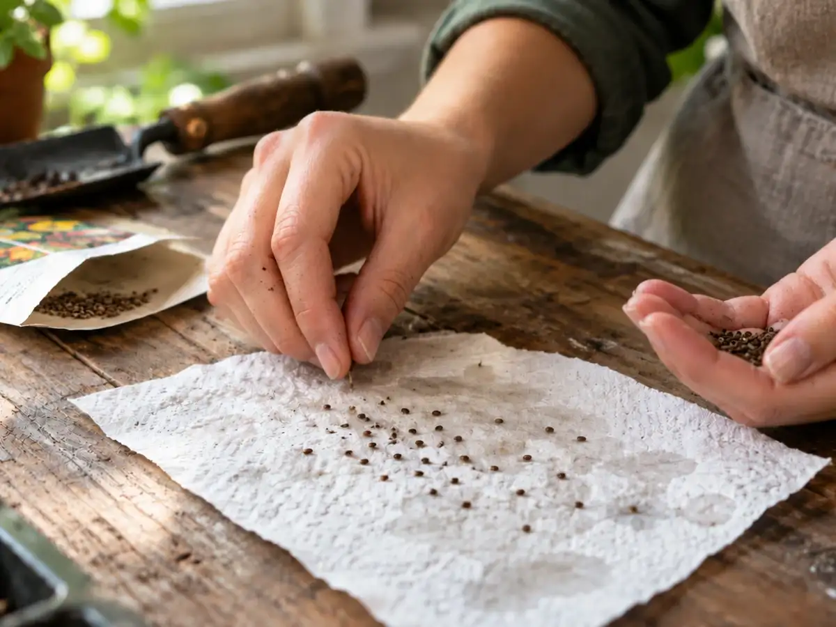 Have an old packet of seeds and don't know if they will still grow? Put 10 on a damp paper towel; if fewer than 7 sprout, it may be time to replace them 