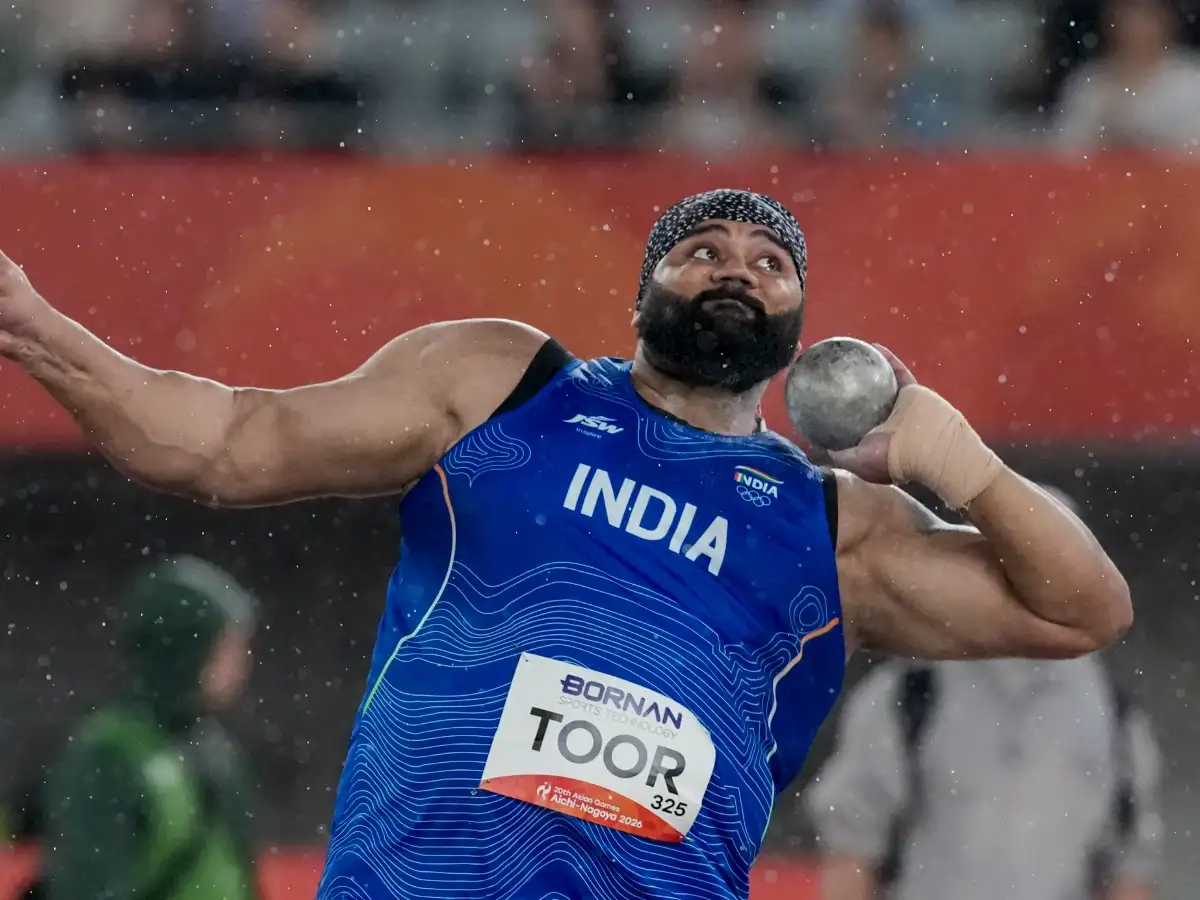 Asian Games 2026: Tajinderpal Singh Toor's hat-trick bid ends in silver as rain, injuries hamper Indian shot putter 