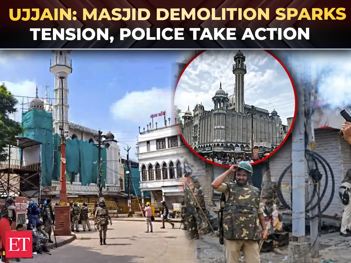 Ujjain Shahi Masjid demolition turns tense; clashes &amp; stone pelting reported, suspects detained 