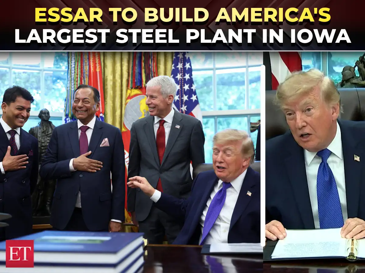 Trump announces $15bn steel plant for Iowa with Essar; expected to create up to 8000 jobs 