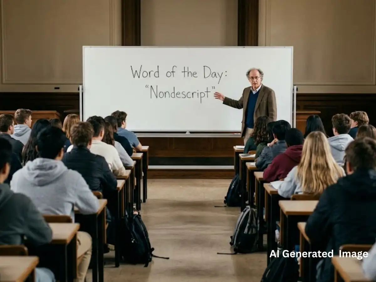 Word of the Day: Nondescript meaning, pronunciation, origin and examples explained 