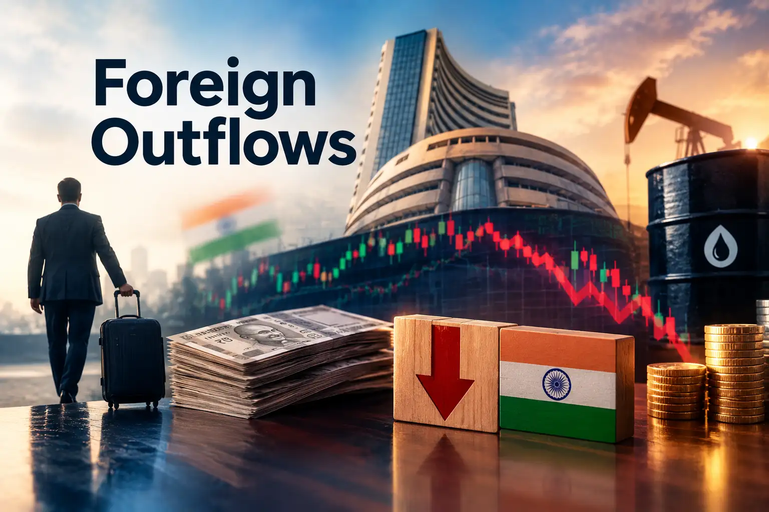 Foreign outflows from Indian stocks hit 6-month high in September on higher oil, yields