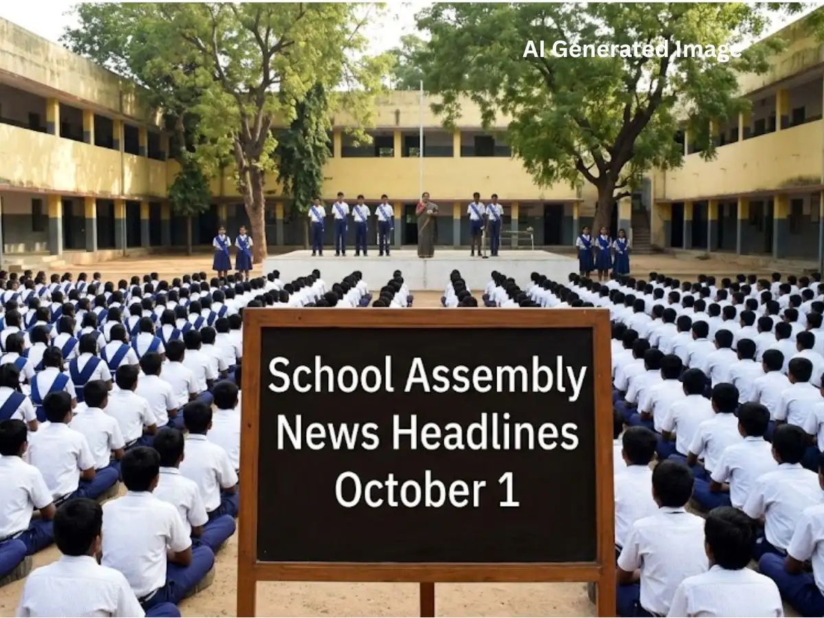 School assembly news headlines for October 1: Top India, international, sports and business updates 
