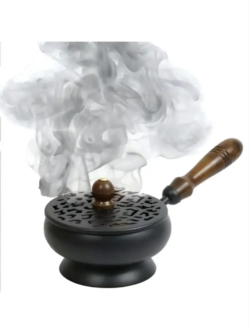Image for HeavenDecorBlack%26amp%3BBrownSambraniLobanBurnerWithHandle