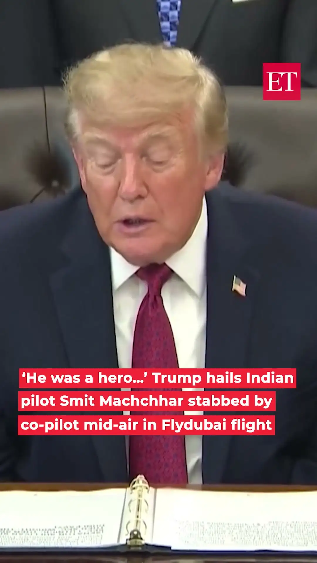 ‘He was a hero’ Trump hails Indian pilot Machchhar, stabbed by co-pilot mid-air in Flydubai flight 