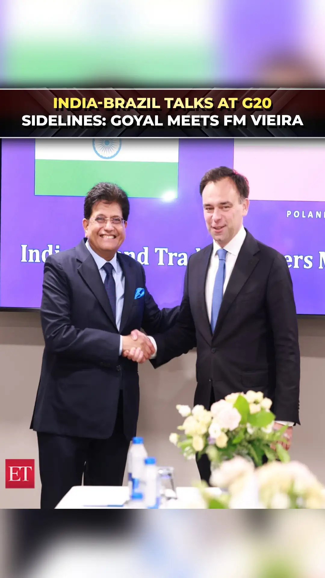 Commerce Minister Piyush Goyal meets Brazil's FM Mauro Vieira on G20 sidelines in Milwaukee 
