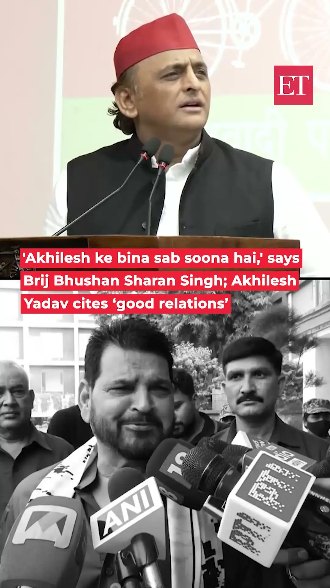 'Akhilesh Ke Bina Sab Soona Hai,' says Brij Bhushan Sharan Singh; Akhilesh cites 'good relations' 