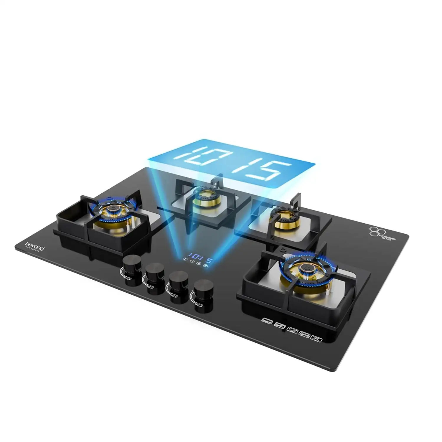 Image for BeyondAppliancesDorado4BurnerSmartGlassHobtopGasStove