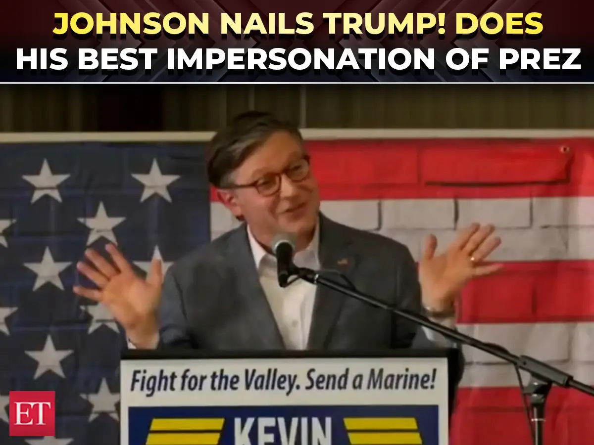 'Look at that guy, so handsome…': Speaker Mike Johnson perfectly mimics Trump in a hilarious moment 