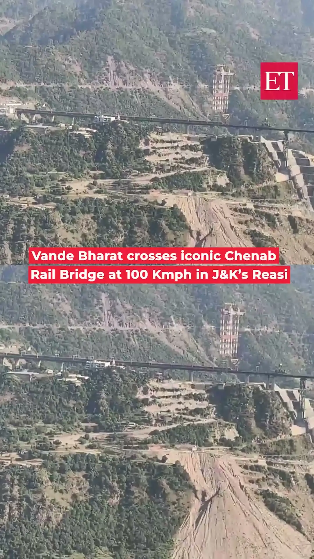 Vande Bharat crosses iconic Chenab Rail Bridge at 100 Kmph in J&amp;K’s Reasi 