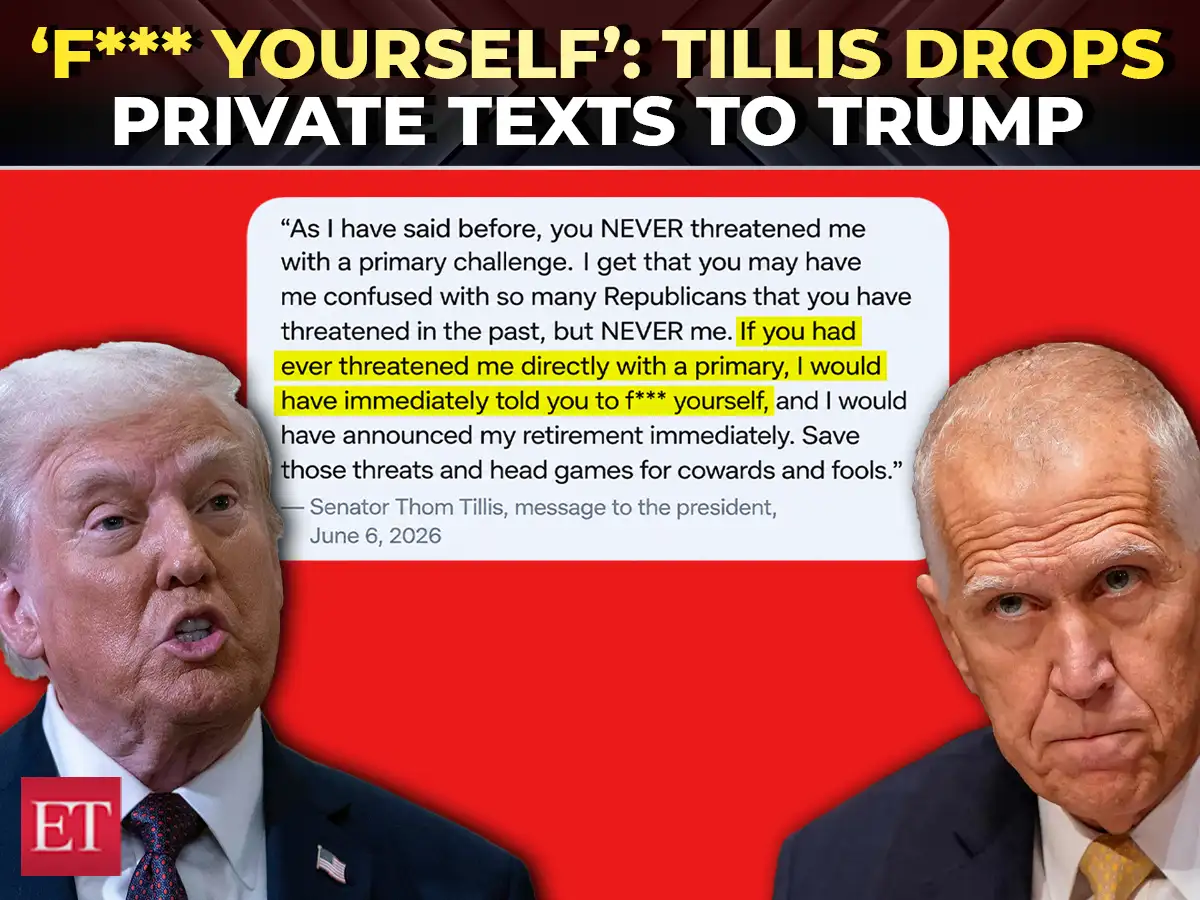 ‘ I don't take this bulls**t…’: Thom Tillis’ fiery private messages to Trump expose bitter rift 