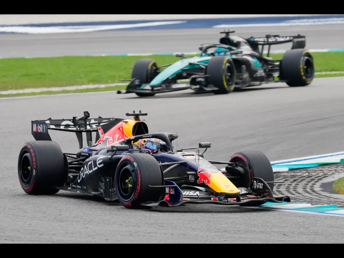 Max Verstappen beats Kimi Antonelli to win F1's Bahrain GP in Malaysia as George Russell retires 