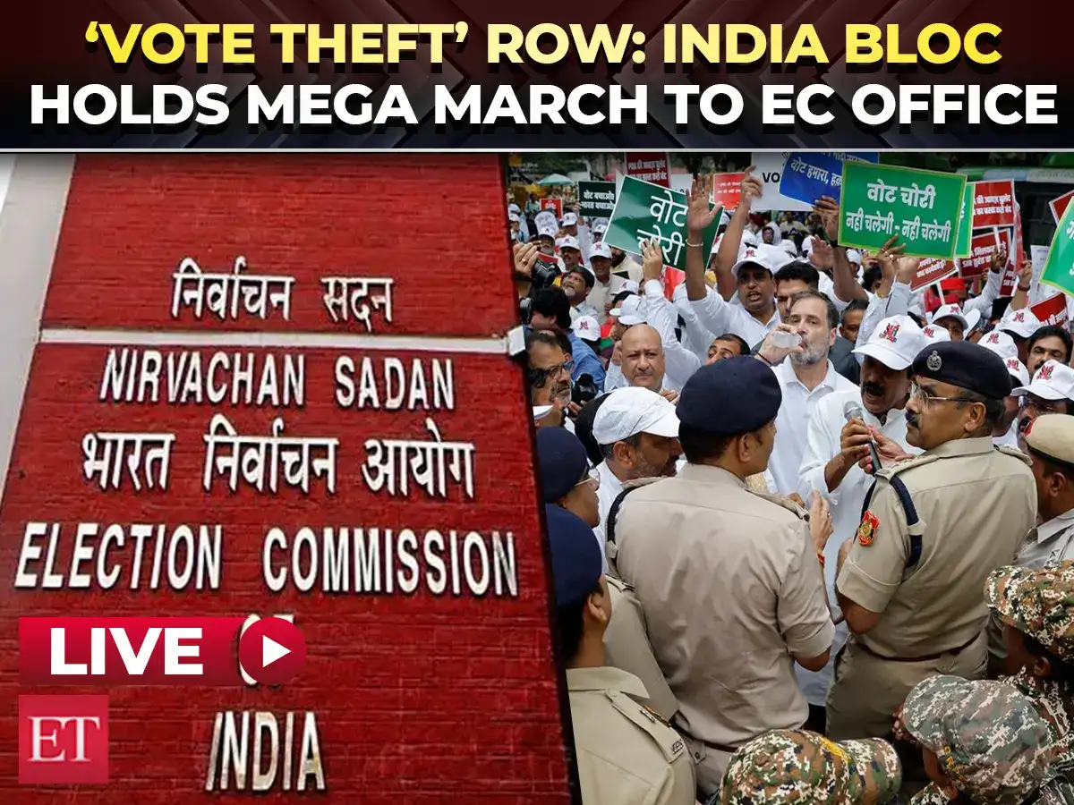 Live | INDIA Bloc holds mega march to EC office against alleged vote theft | PM Modi | Gyanesh Kumar 
