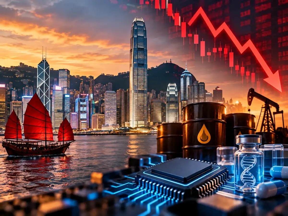 Global Market: Hong Kong stocks fall as oil rises, tech and biotech shares drag