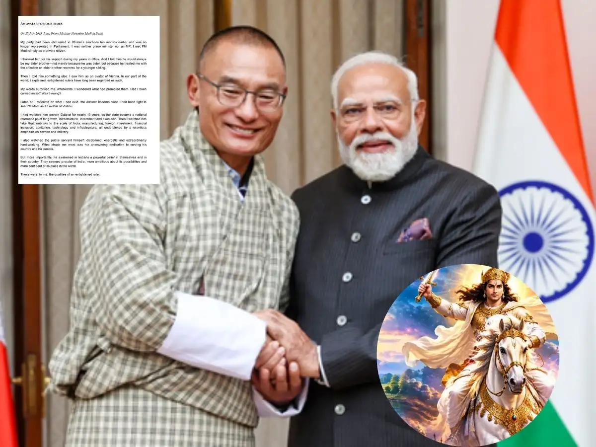 Bhutan PM calls PM Modi ‘Avatar of Vishnu’, Tshering Tobgay compares his leadership to Kalki who is believed to restore dharma 