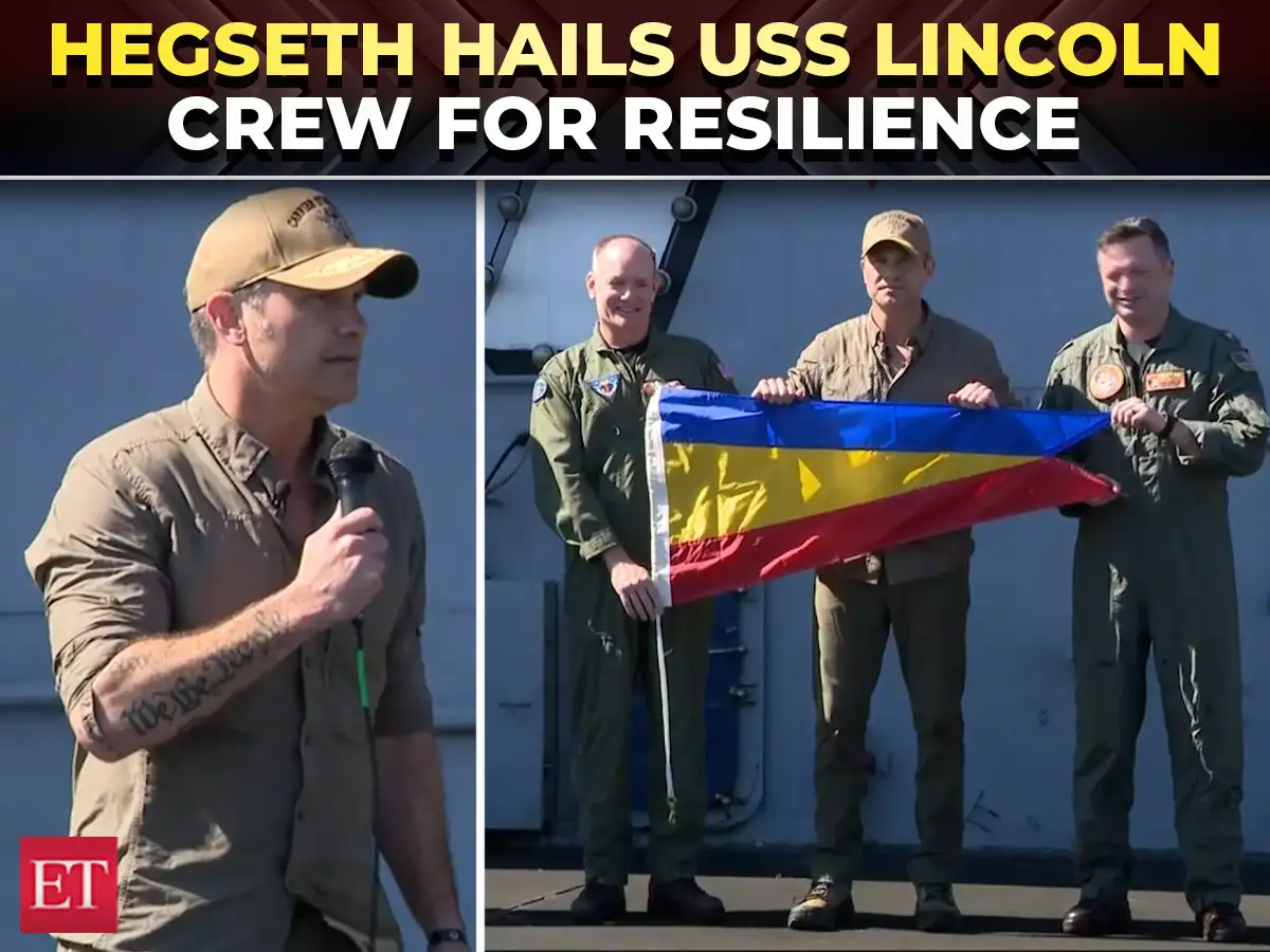 'You didn't miss a beat...': Hegseth hails USS Lincoln crew for resilience after tough mission 