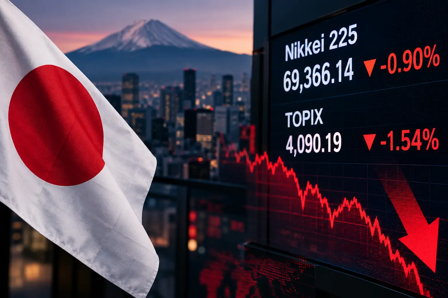 Global Market: Japan stocks fall for second day as profit-taking, rate fears weigh