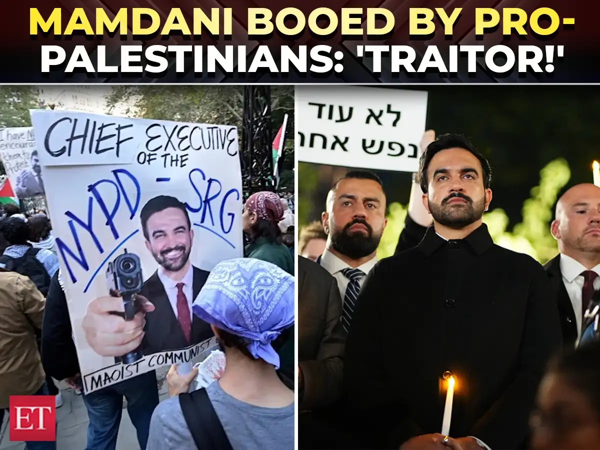 'Mamdani, you can’t hide': NYC Mayor heckled by pro-Palestinian protesters at October 7 memorial 