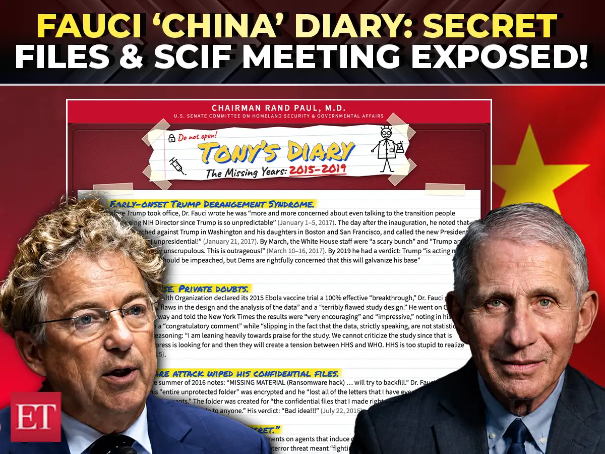 ‘Because I am Tony Fauci…’: Rand Paul drops Fauci’s new diary entries, shocking China ties exposed! 