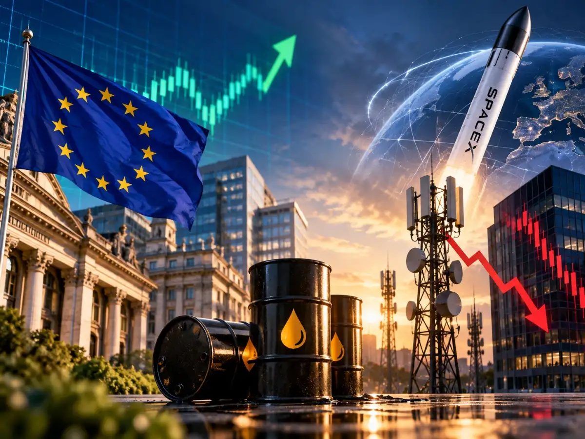 Global Market: European stocks rebound as oil prices ease; telecom shares slide on SpaceX deal