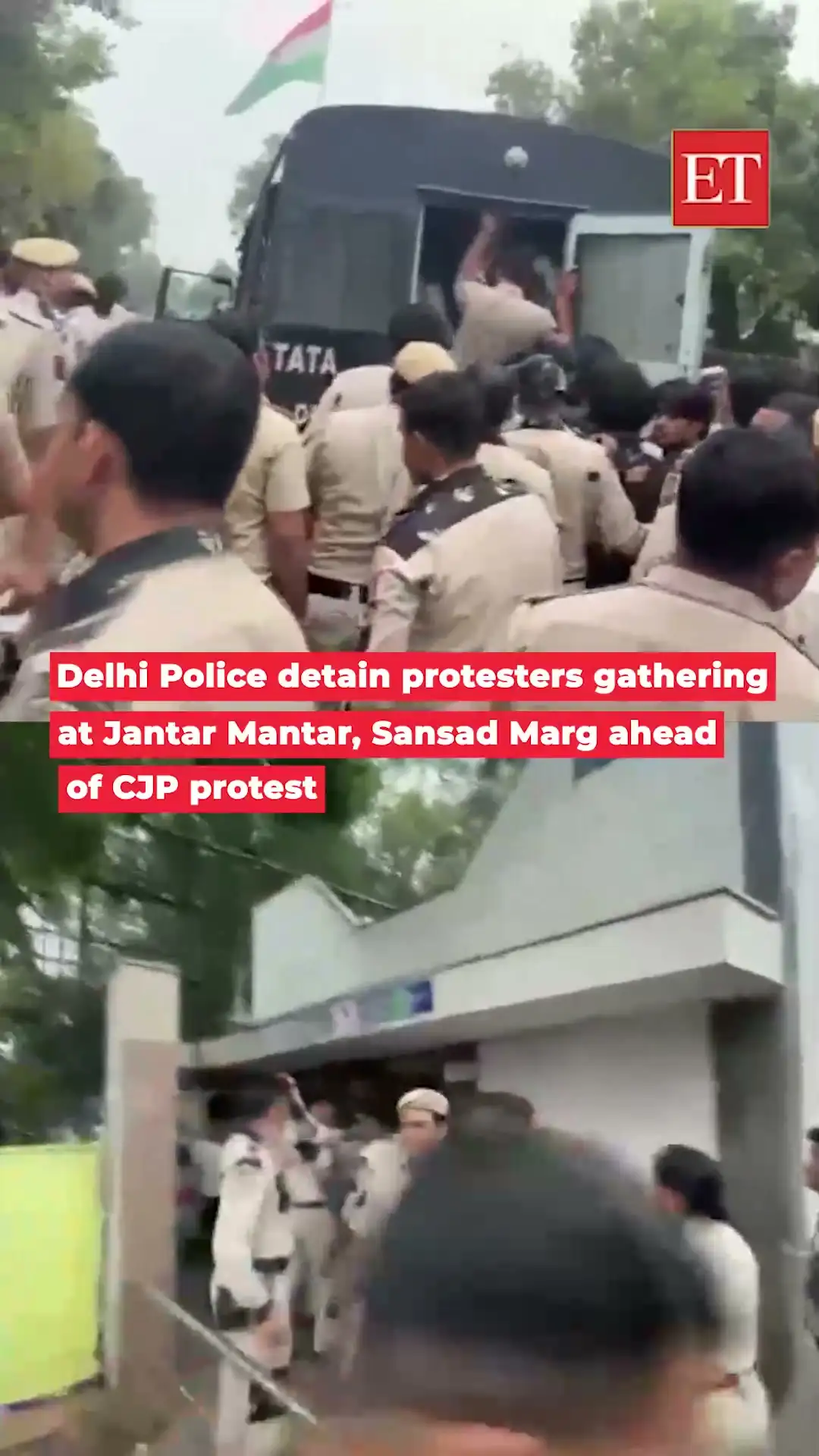 Delhi Police detain protesters gathering at Jantar Mantar, Sansad Marg ahead of CJP protest 